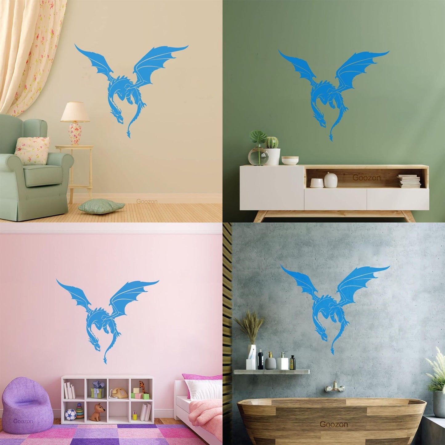 Wall Stickers Paster Paper Dragon Fantasy Beast Monster Fairy Tale Car Body Decoration
