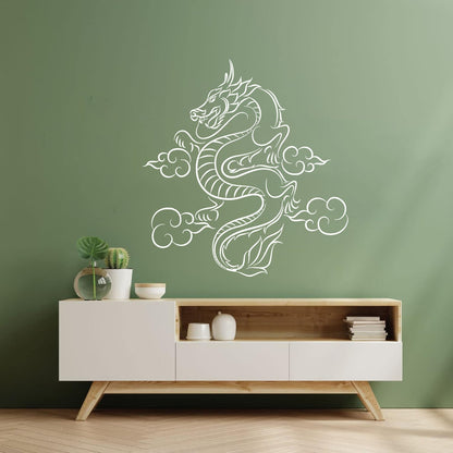 Wall Vinyl Sticker Decor Dragon Fantasy Children'S Kids Tale Window Decals