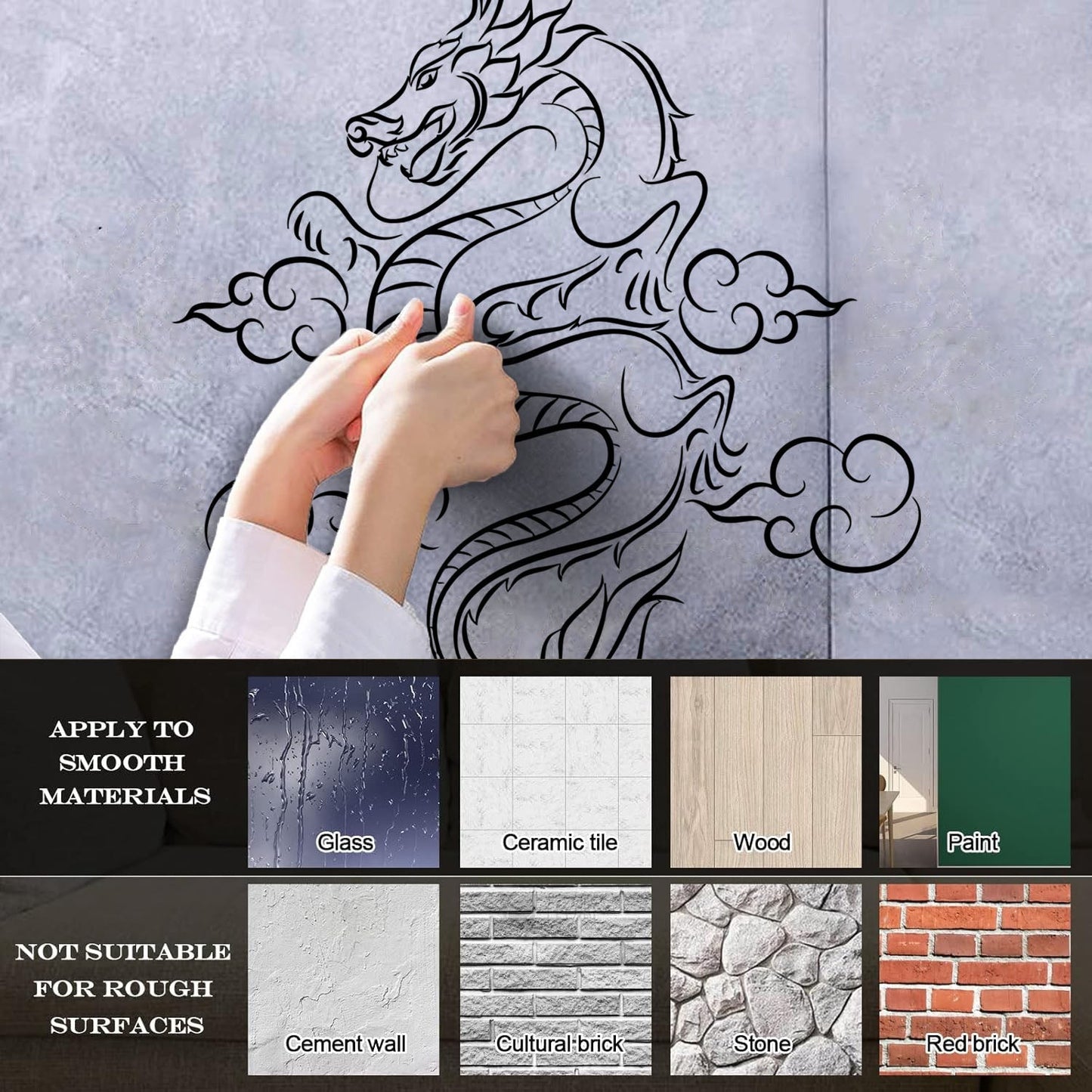 Wall Vinyl Sticker Decor Dragon Fantasy Children'S Kids Tale Window Decals