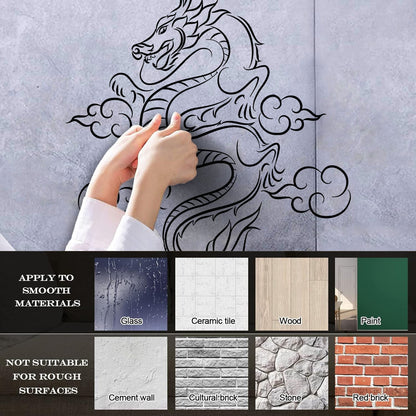 Wall Vinyl Sticker Decor Dragon Fantasy Children'S Kids Tale Window Decals