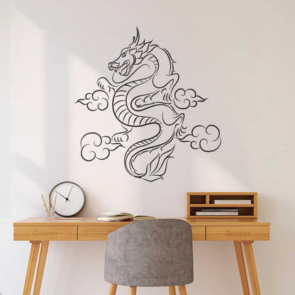 Wall Vinyl Sticker Decor Dragon Fantasy Children'S Kids Tale Window Decals