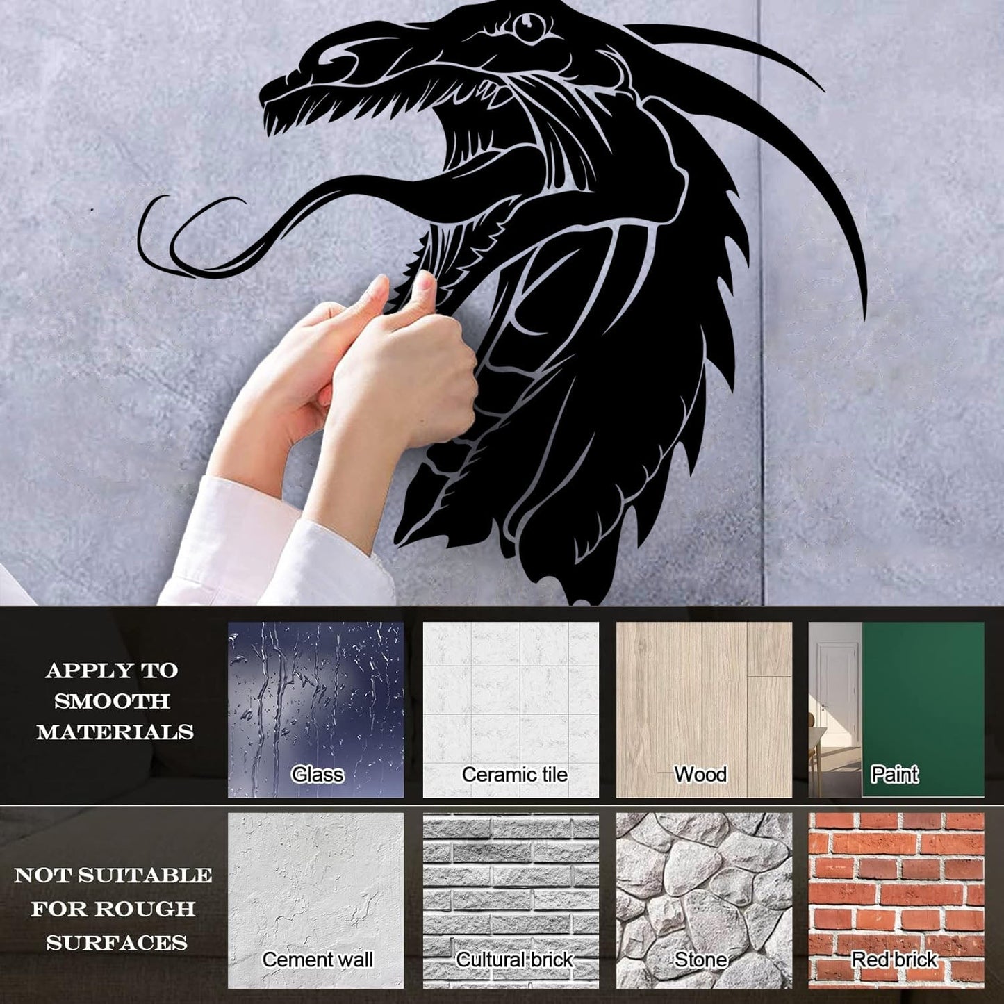 Dragon Fantasy Myth Children'S Kids Fine Carving Stickers Glass Stickers