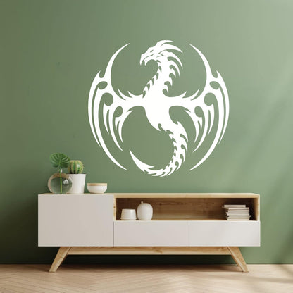 Wall Stickers Dragon Fire Fantasy Myth Animal Store Decoration