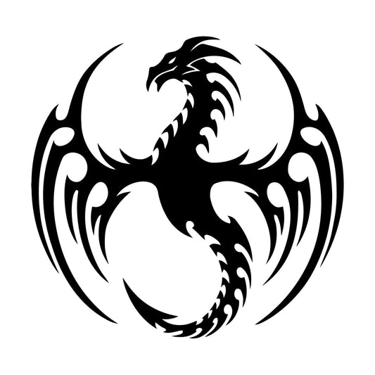 Wall Stickers Dragon Fire Fantasy Myth Animal Store Decoration