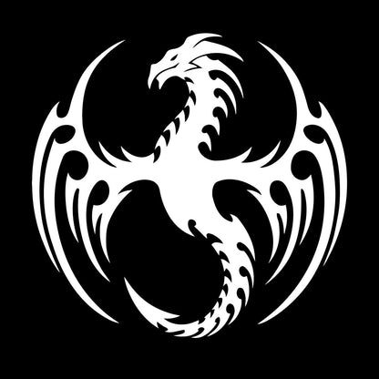 Wall Stickers Dragon Fire Fantasy Myth Animal Store Decoration