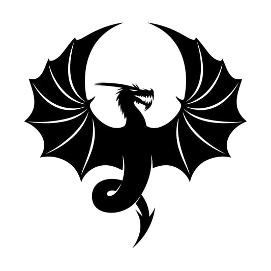 Fine Carving Decals Dragon Fly Fantasy Magical Tattoo Culture