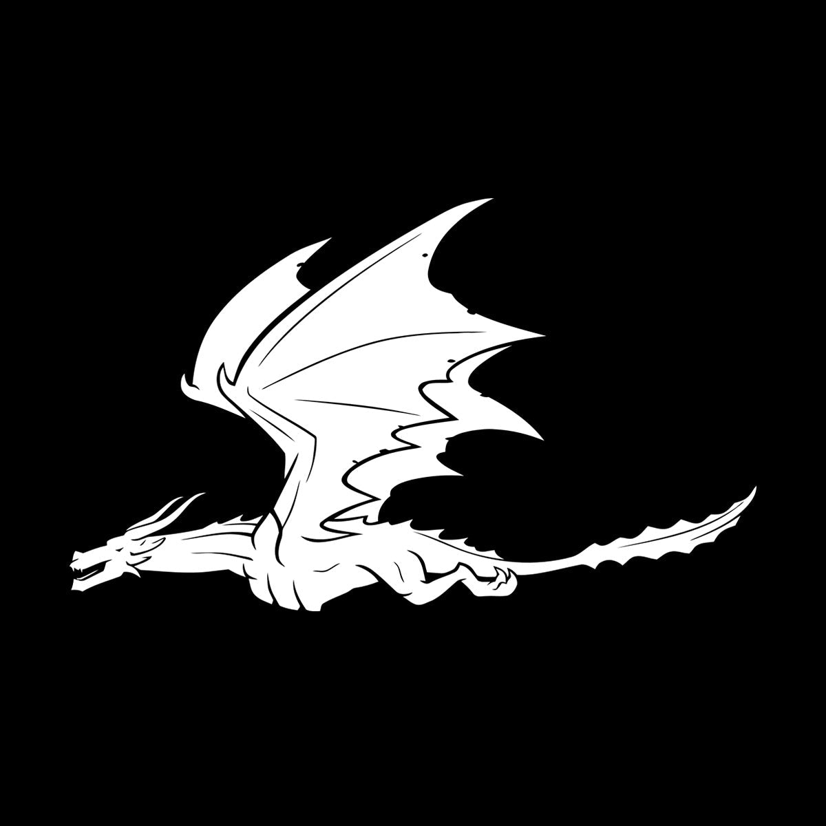 Vinyl Art Sticker Dragon Flying Fantasy Monsters Removable Without Leaving Glue