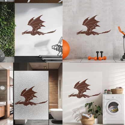 Vinyl Art Sticker Dragon Flying Fantasy Monsters Removable Without Leaving Glue