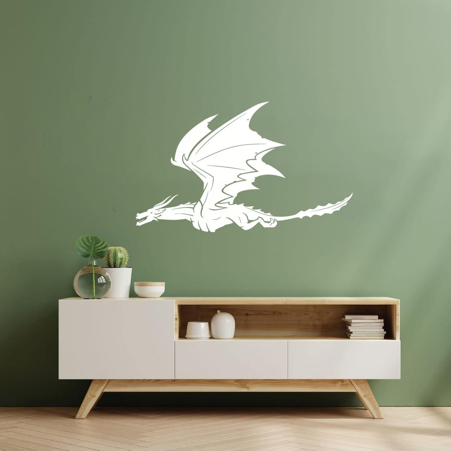 Vinyl Art Sticker Dragon Flying Fantasy Monsters Removable Without Leaving Glue