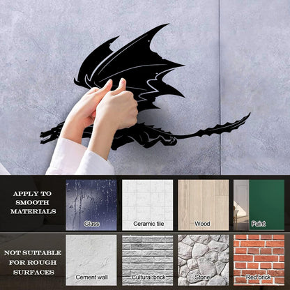 Vinyl Art Sticker Dragon Flying Fantasy Monsters Removable Without Leaving Glue