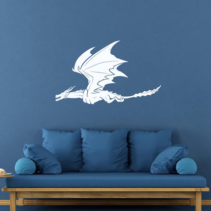 Vinyl Art Sticker Dragon Flying Fantasy Monsters Removable Without Leaving Glue