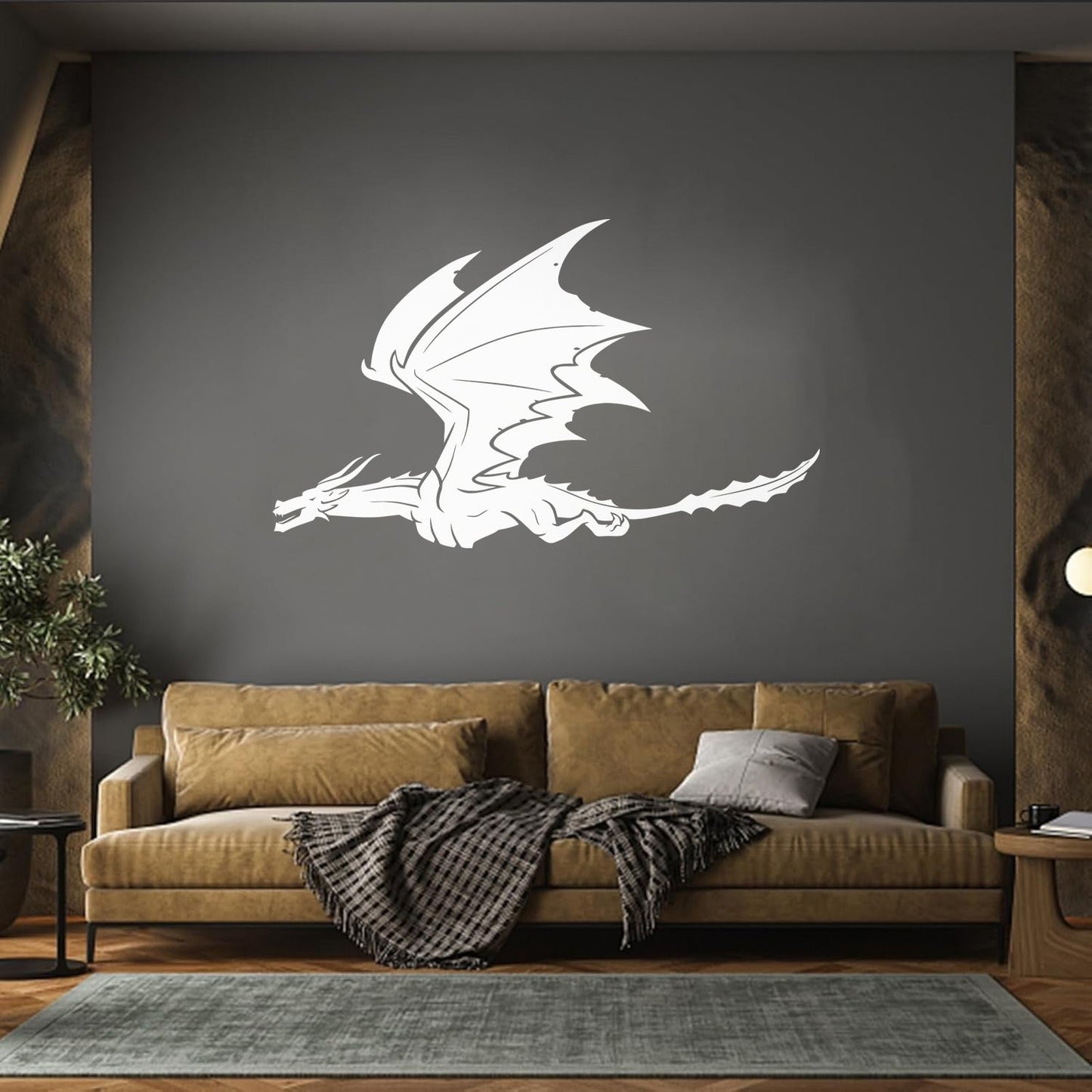 Vinyl Art Sticker Dragon Flying Fantasy Monsters Removable Without Leaving Glue