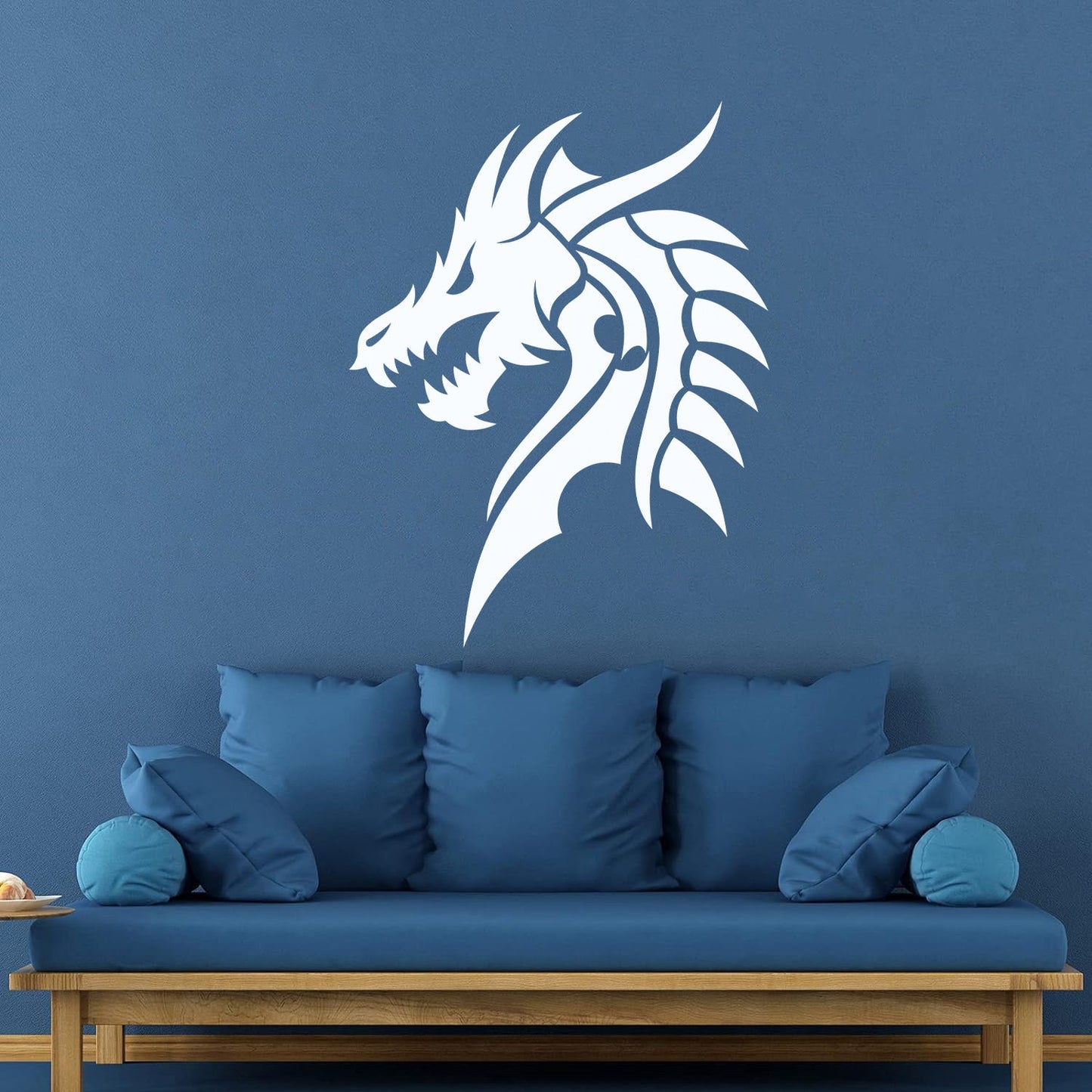 Lettering Decals Dragon Head Myth Mythological Fantasy Beast Do Not Damage The Wall Surface