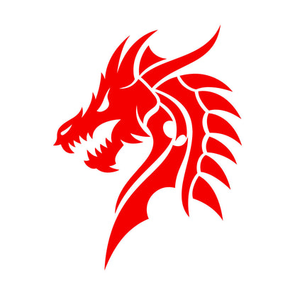 Lettering Decals Dragon Head Myth Mythological Fantasy Beast Do Not Damage The Wall Surface
