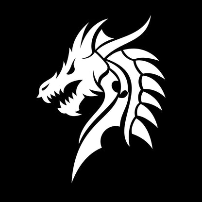 Lettering Decals Dragon Head Myth Mythological Fantasy Beast Do Not Damage The Wall Surface