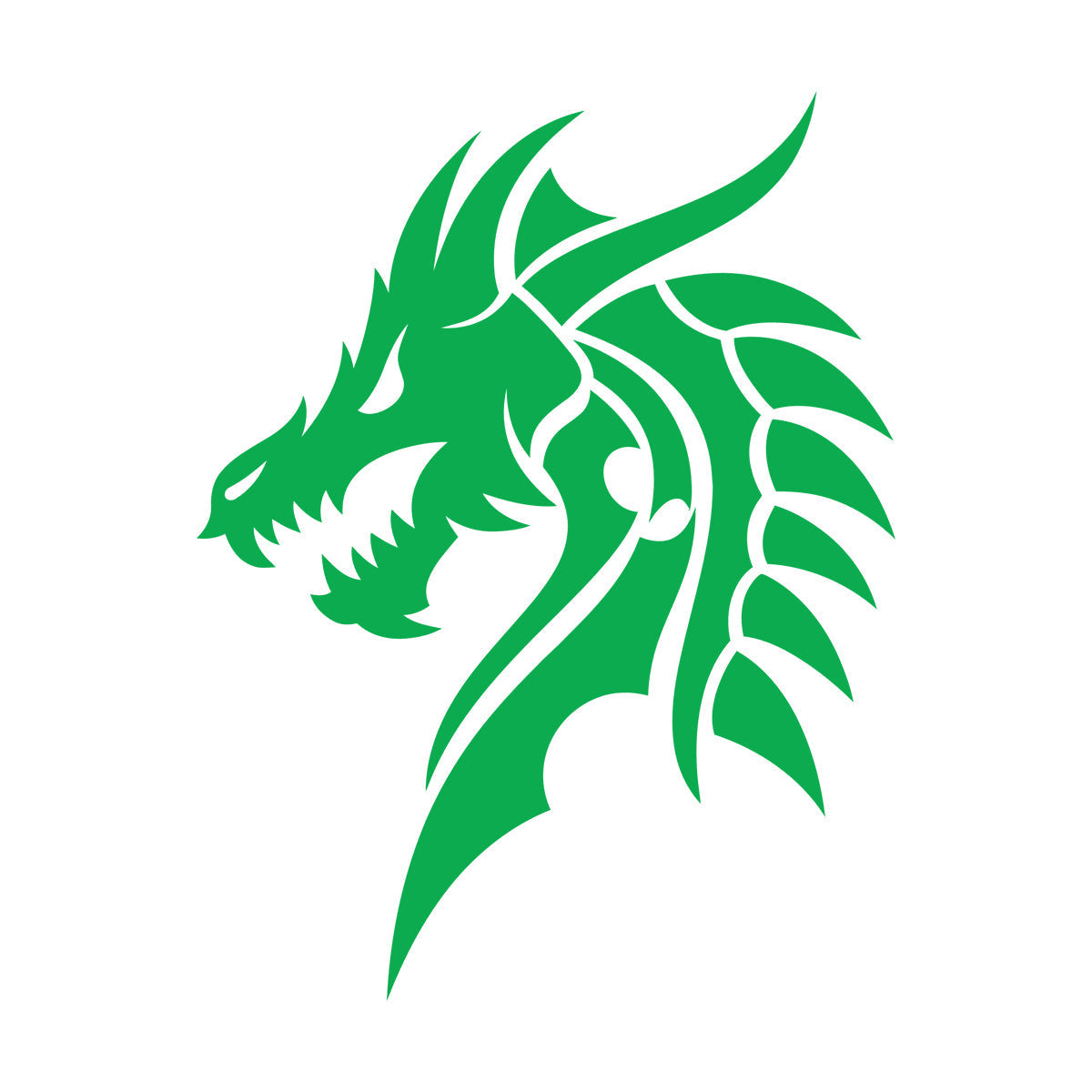 Lettering Decals Dragon Head Myth Mythological Fantasy Beast Do Not Damage The Wall Surface