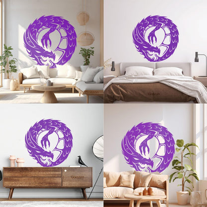 Wall Decals Pvc Dragon Infinity Fantasy Mythical Creature Kids Multi Color Selection