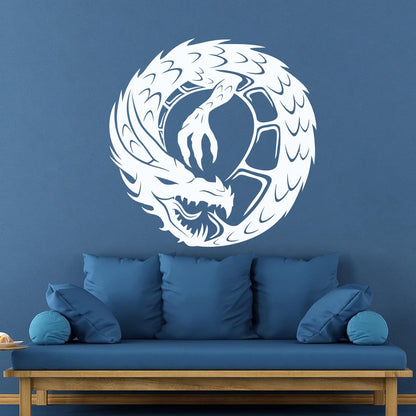 Wall Decals Pvc Dragon Infinity Fantasy Mythical Creature Kids Multi Color Selection