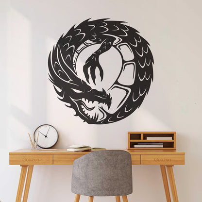 Wall Decals Pvc Dragon Infinity Fantasy Mythical Creature Kids Multi Color Selection