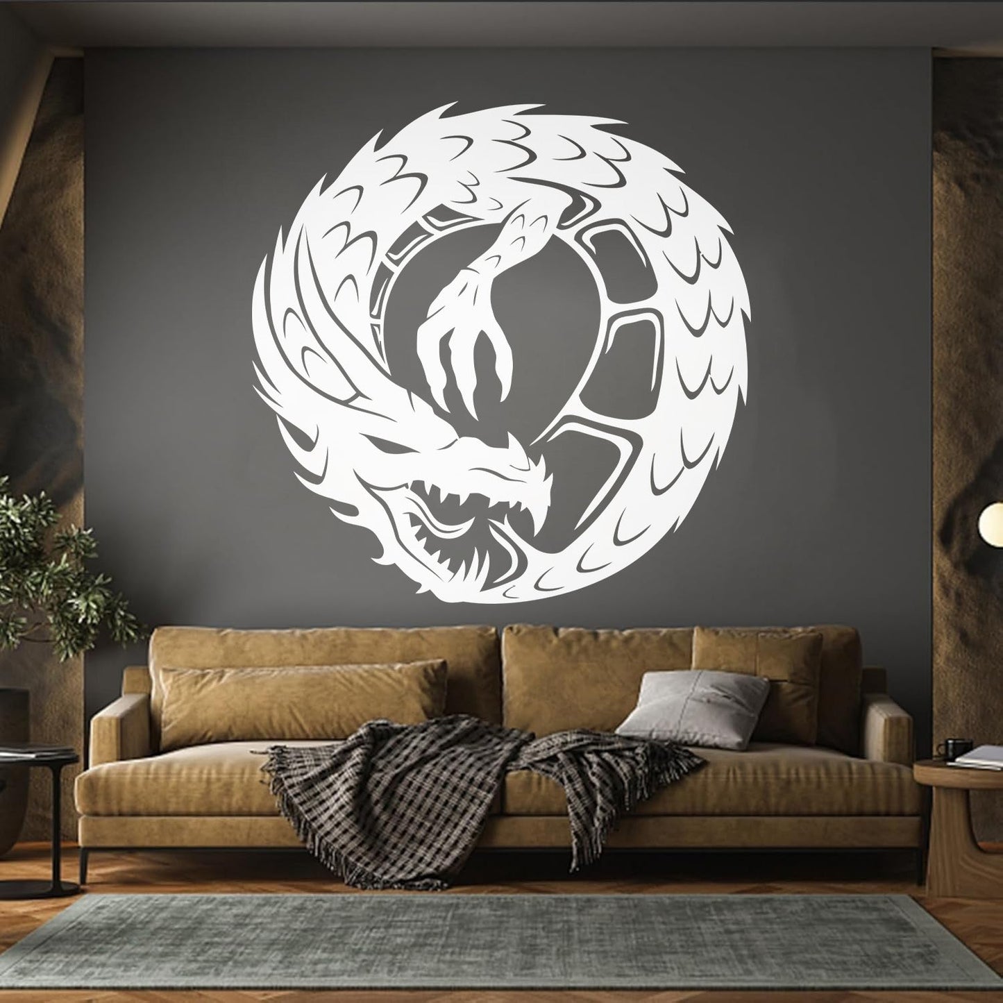 Wall Decals Pvc Dragon Infinity Fantasy Mythical Creature Kids Multi Color Selection