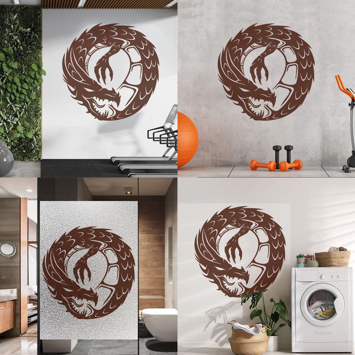 Wall Decals Pvc Dragon Infinity Fantasy Mythical Creature Kids Multi Color Selection