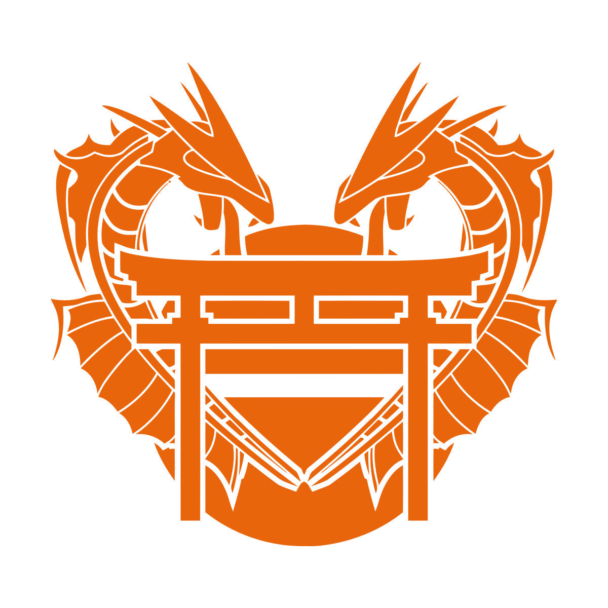 Dragon Japanese Gate Oriental Fantasy Myth Asian Lettering Stickers Equipped With Transfer Film Kit