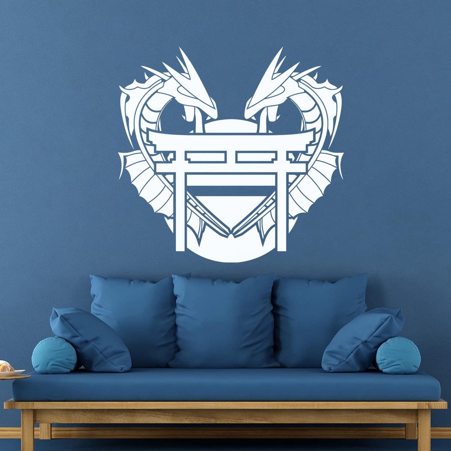 Dragon Japanese Gate Oriental Fantasy Myth Asian Lettering Stickers Equipped With Transfer Film Kit