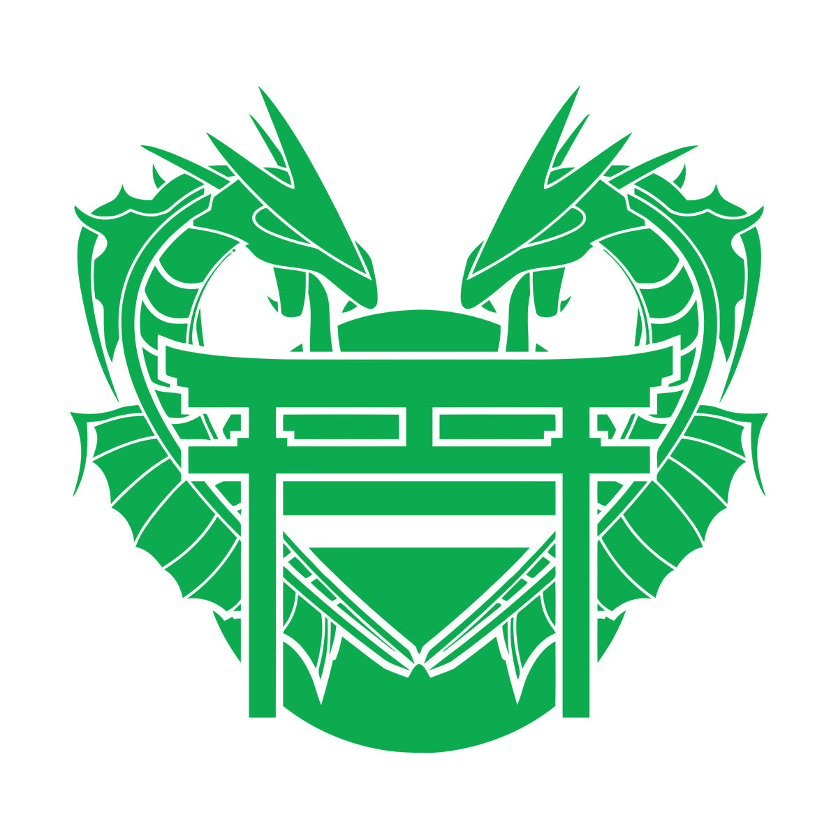 Dragon Japanese Gate Oriental Fantasy Myth Asian Lettering Stickers Equipped With Transfer Film Kit