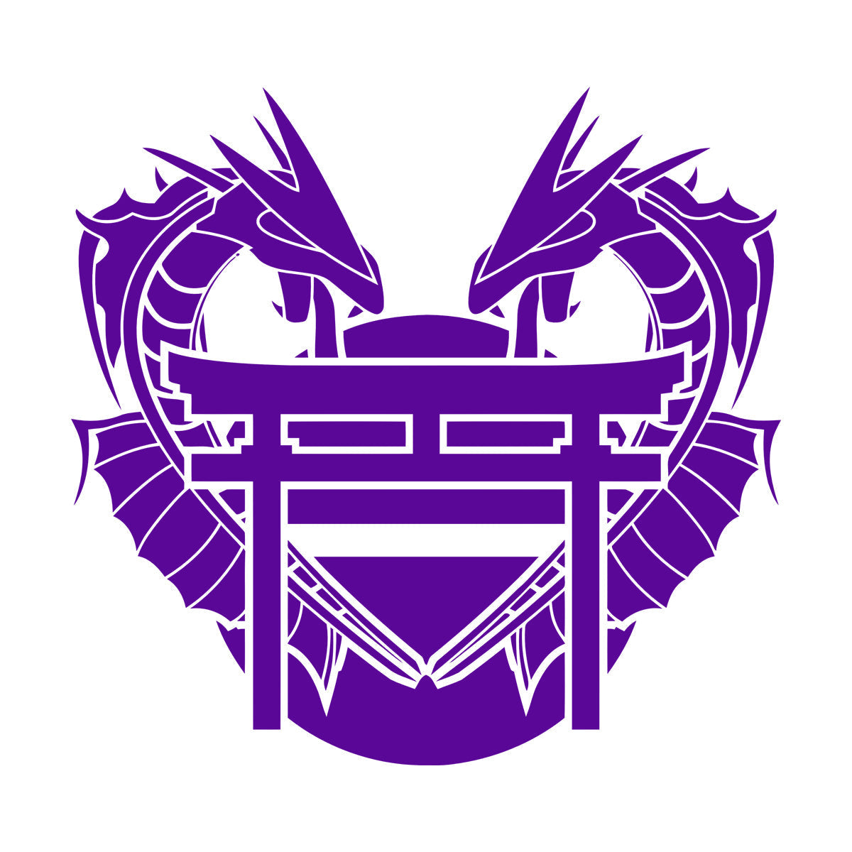 Dragon Japanese Gate Oriental Fantasy Myth Asian Lettering Stickers Equipped With Transfer Film Kit