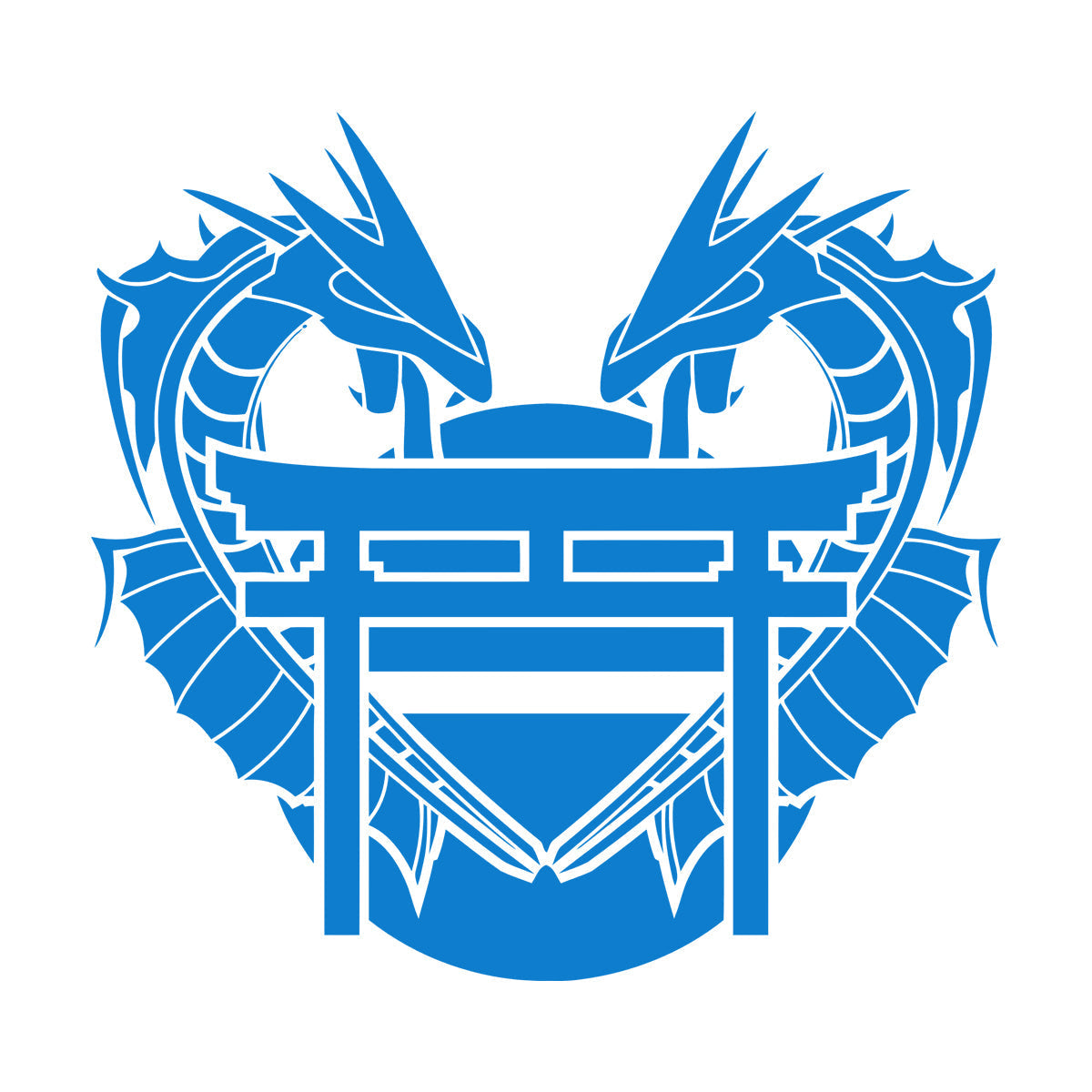 Dragon Japanese Gate Oriental Fantasy Myth Asian Lettering Stickers Equipped With Transfer Film Kit