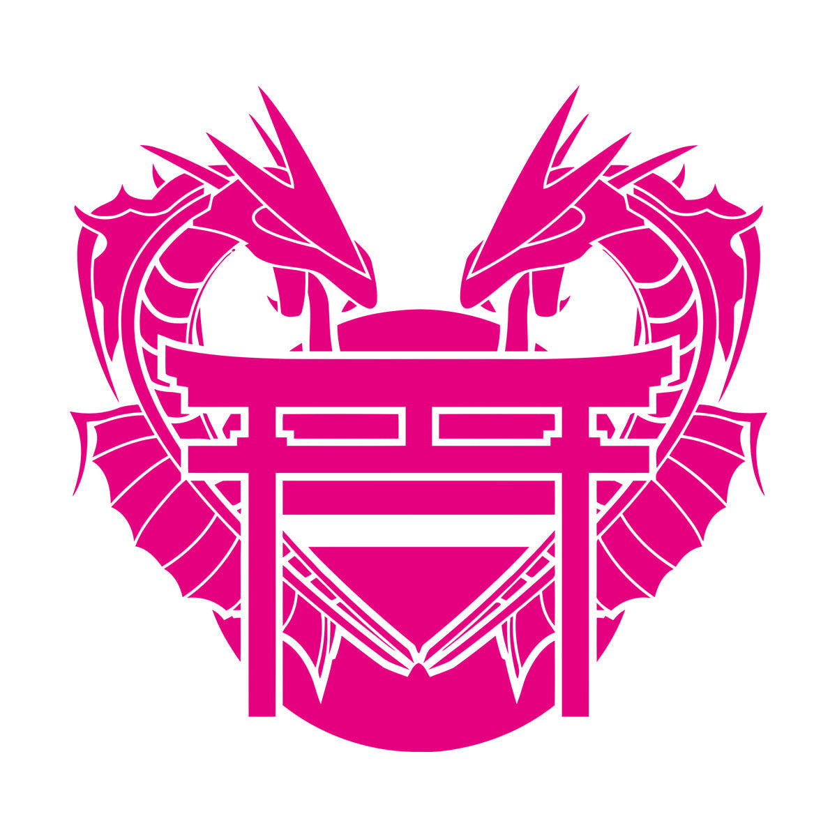 Dragon Japanese Gate Oriental Fantasy Myth Asian Lettering Stickers Equipped With Transfer Film Kit