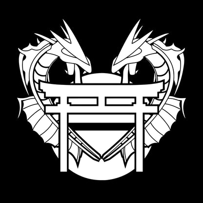 Dragon Japanese Gate Oriental Fantasy Myth Asian Lettering Stickers Equipped With Transfer Film Kit