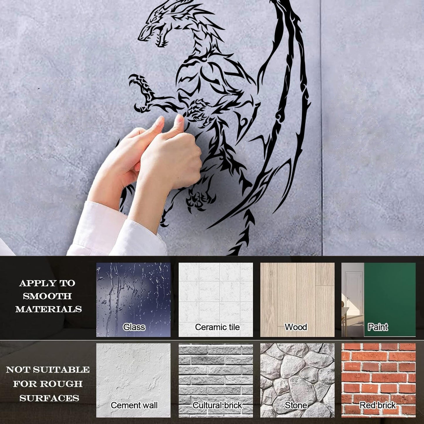 Vinyl Wall Stickers Dragon Myth Fantasy Fairy Tale Art Mural Painting