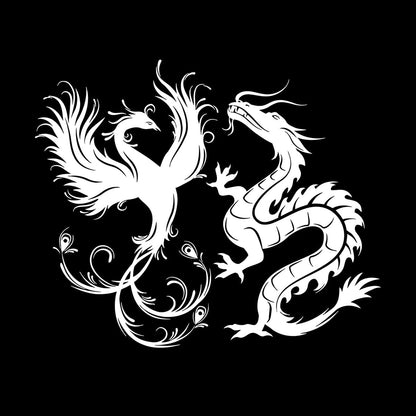 Wall Decals Dragon Phoenix Bird Fantasy Asian Style Multiple Size Options