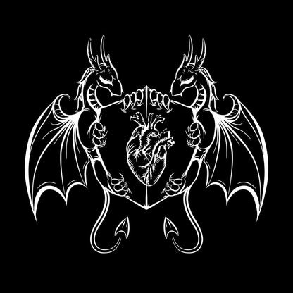 Engraving Decals Dragons Heart Shield Fantasy Myth Kids It Won'T Fall Off