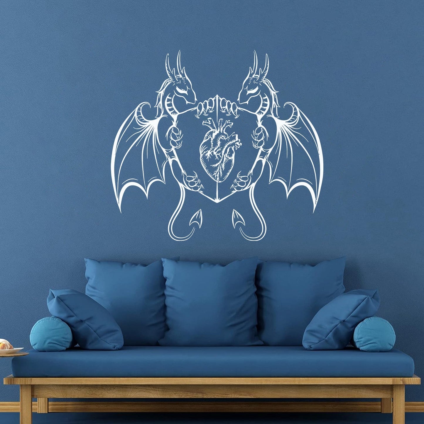 Engraving Decals Dragons Heart Shield Fantasy Myth Kids It Won'T Fall Off