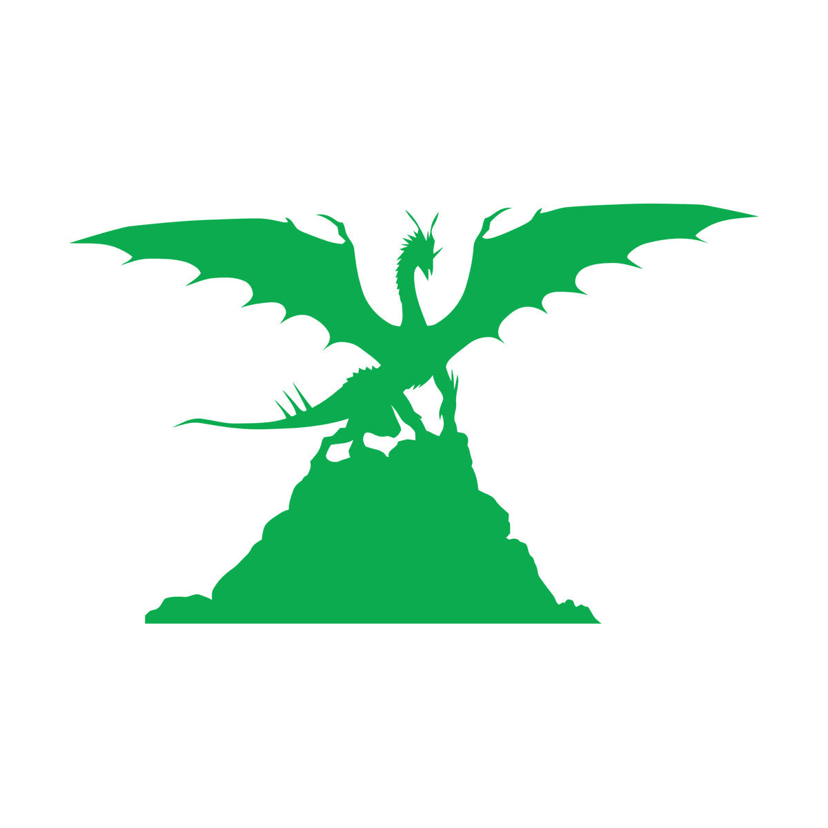 Dragon Silhouette Fantasy Kids Ation Mural And Wall Vinyl Decal Personalized Customization