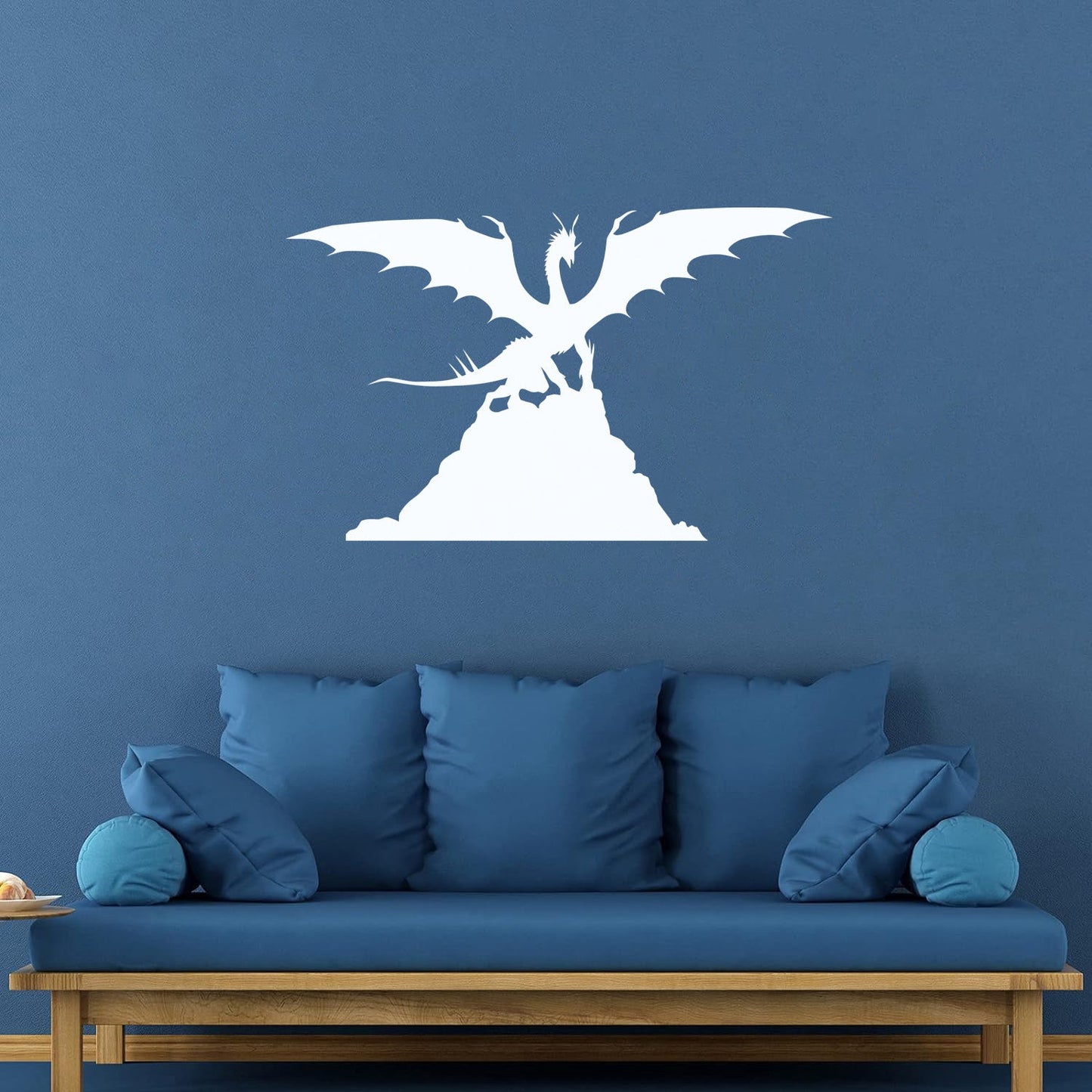 Dragon Silhouette Fantasy Kids Ation Mural And Wall Vinyl Decal Personalized Customization