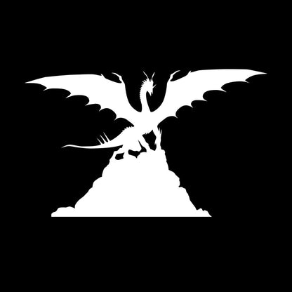 Dragon Silhouette Fantasy Kids Ation Mural And Wall Vinyl Decal Personalized Customization