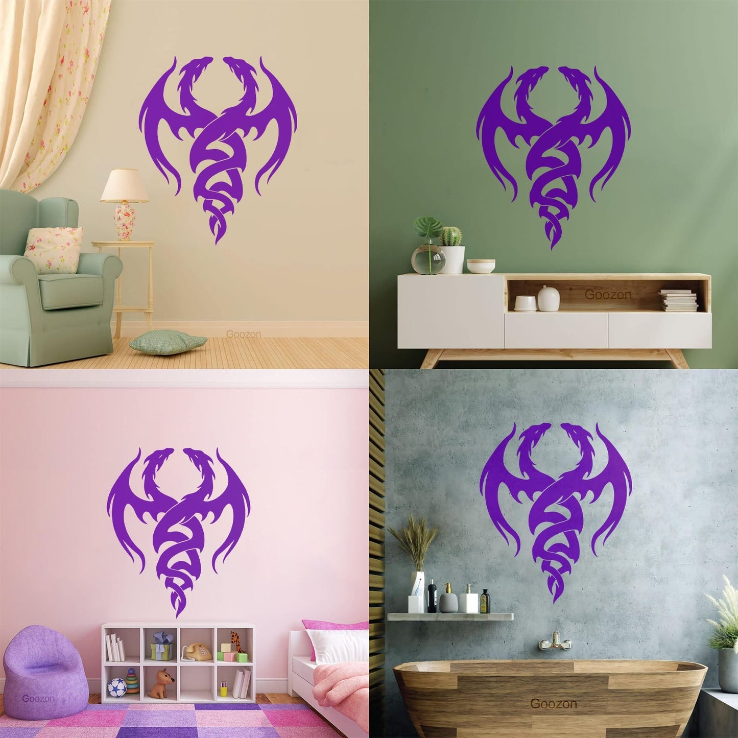 Wall Stickers Paster Paper Dragons Magic Fantasy Childs Can Modify And Add Information