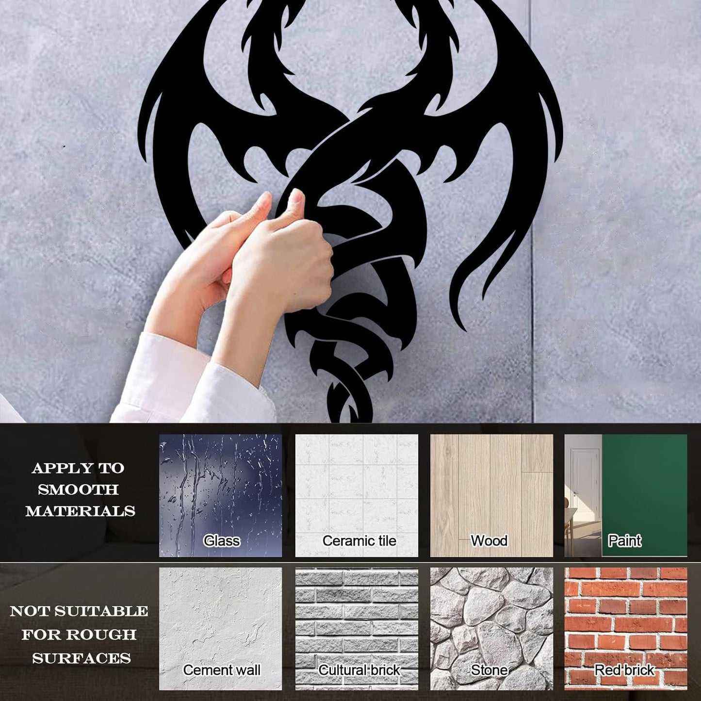 Wall Stickers Paster Paper Dragons Magic Fantasy Childs Can Modify And Add Information