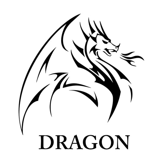 Fine Carving Stickers Dragons Wings Fantasy Mythology Animal Wall Beautification