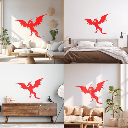 Fine Carving Decals Dragon Wings Fantasy Magical Animal Window Decals