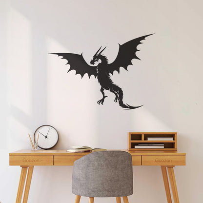 Fine Carving Decals Dragon Wings Fantasy Magical Animal Window Decals