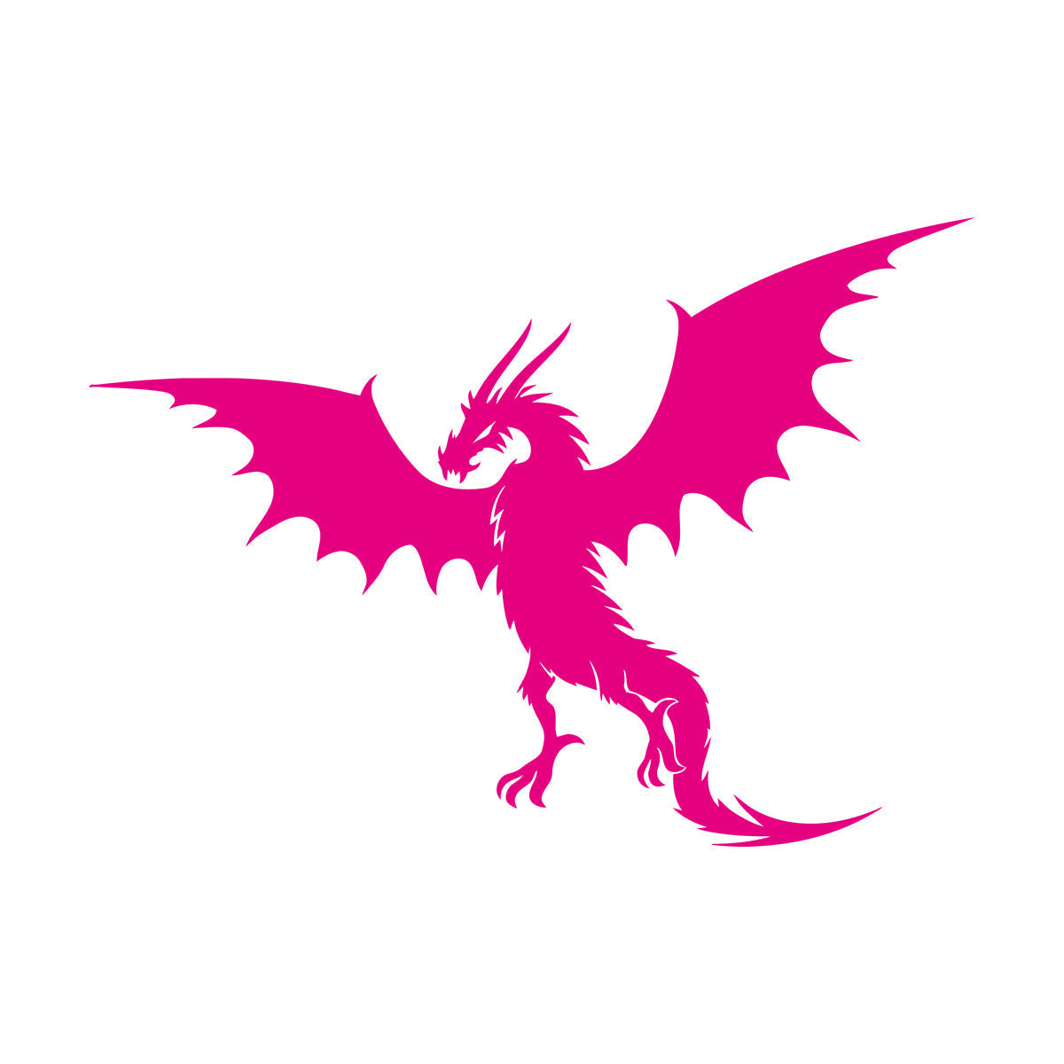 Fine Carving Decals Dragon Wings Fantasy Magical Animal Window Decals