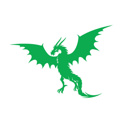 Fine Carving Decals Dragon Wings Fantasy Magical Animal Window Decals