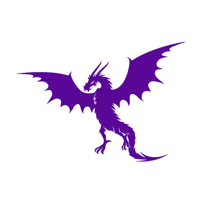 Fine Carving Decals Dragon Wings Fantasy Magical Animal Window Decals