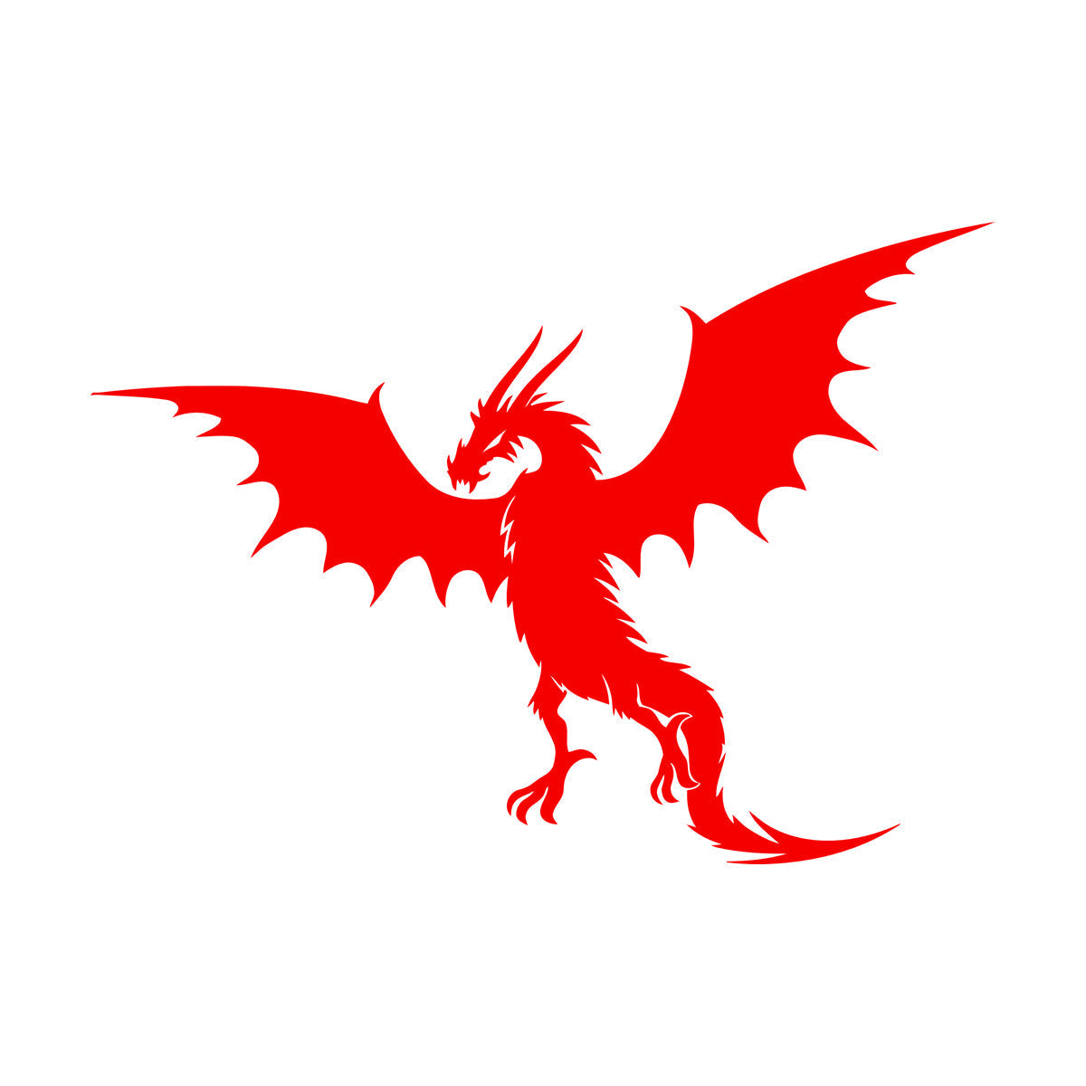 Fine Carving Decals Dragon Wings Fantasy Magical Animal Window Decals