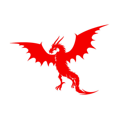 Fine Carving Decals Dragon Wings Fantasy Magical Animal Window Decals