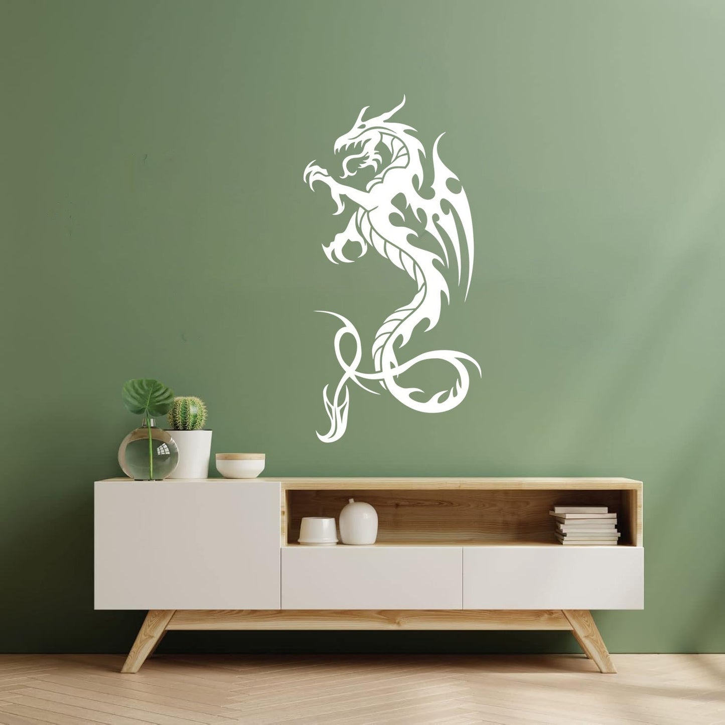 Engraving Stickers Dragon Wings Fantasy Magic Animal Monster Store Decoration